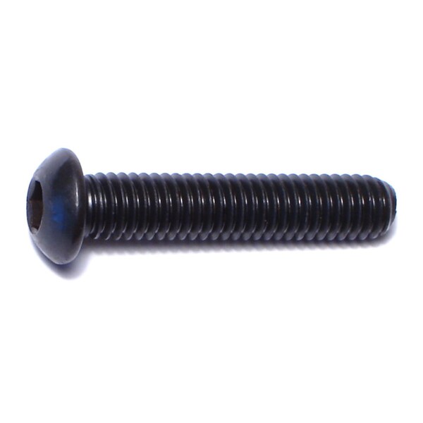 Midwest Fastener M6-1.00 Socket Head Cap Screw, Button, Black Oxide Steel, 30 mm Length, 5 PK 75974 - main